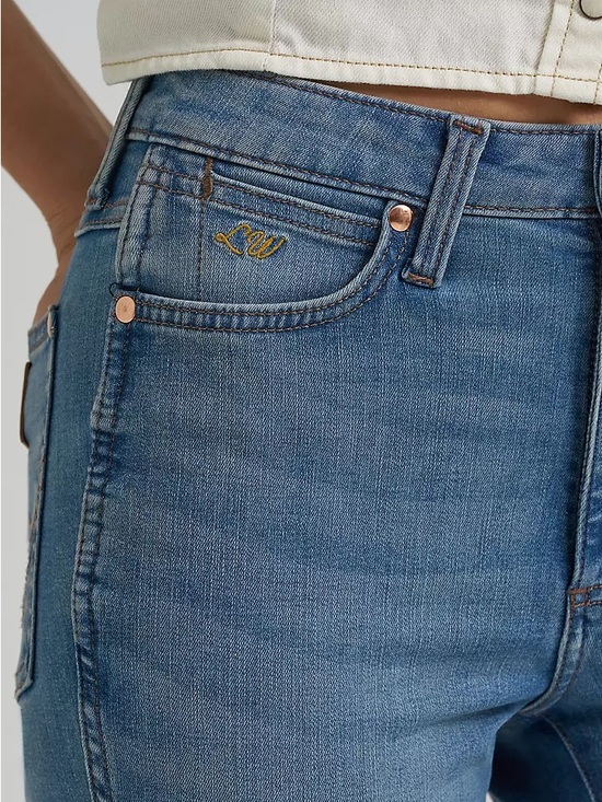 Wrangler Women's Lainey Wilson Boot Cut Jeans - Dark Blue Wash 30 - Picture 9 of 9